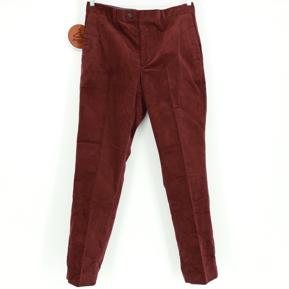Bonobos Men's Slim Fit Burgundy 5-Pocket‎ Corduroy Pants 36x32 NWOT